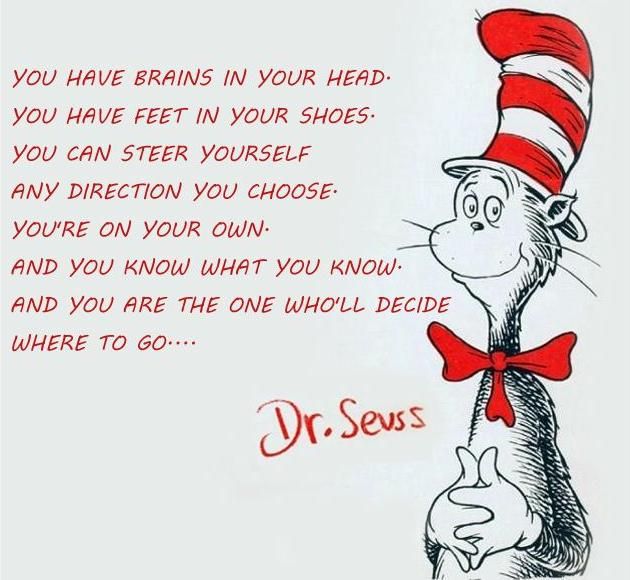 a dr seuss card with the cat in the hat on it