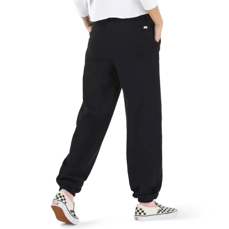 Take cozy style to the next level with the Chalkboard Sweatpant. Equally perfect for low-key days and mornings on the go, this elastic waist sweatpants offers a relaxed fit with iconic Vans branding. Other details include on-seam pockets, a foldover waistband, elastic banded ankle cuffs, and a checkerboard logo screen print at the leg.Details:Vans style# VN0A5JGXBLK Casual Straight Leg Streetwear Sweats, Casual Straight Leg Sweats For Streetwear, Casual Tapered Leg Sweats For Streetwear, Straight Leg Sweats For Streetwear Athleisure, Casual Sweats With Elastic Cuffs For Leisure, Casual Straight Leg Sweats With Elastic Waistband, Casual Sweats With Elastic Waistband And Straight Leg, Casual Sweats With Ribbed Waistband For Streetwear, Relaxed Streetwear Bottoms With Ribbed Cuffs