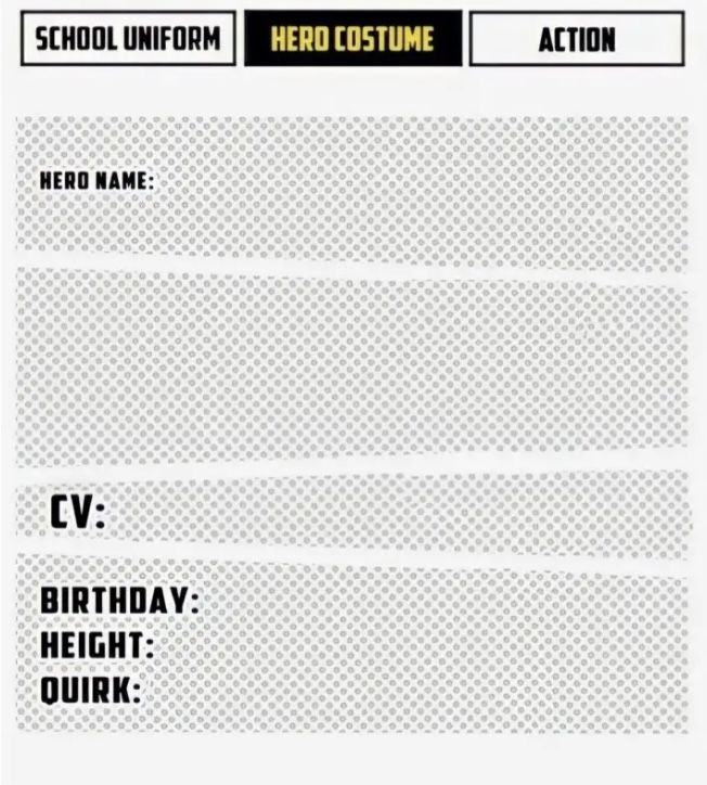 an image of a birthday party in the form of a ticket for a hero costume