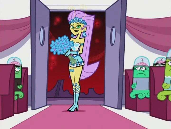 the simpsons character is standing in front of an open door with flowers on her hand