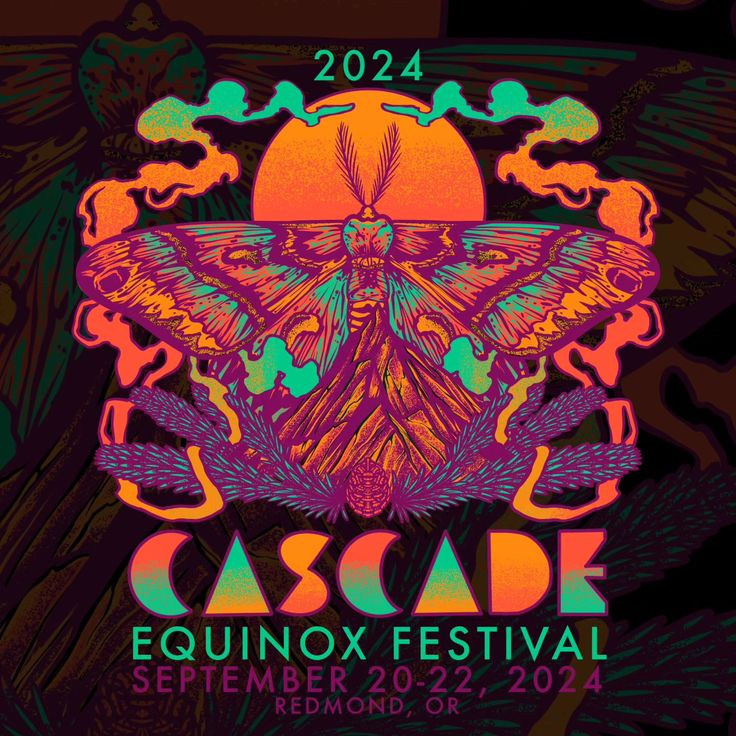 the poster for esqcaf's festival, featuring an image of a moth