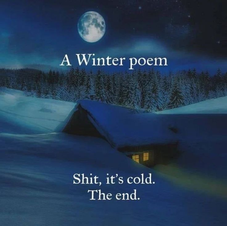 a winter poem with a cabin in the snow at night, and a full moon above it