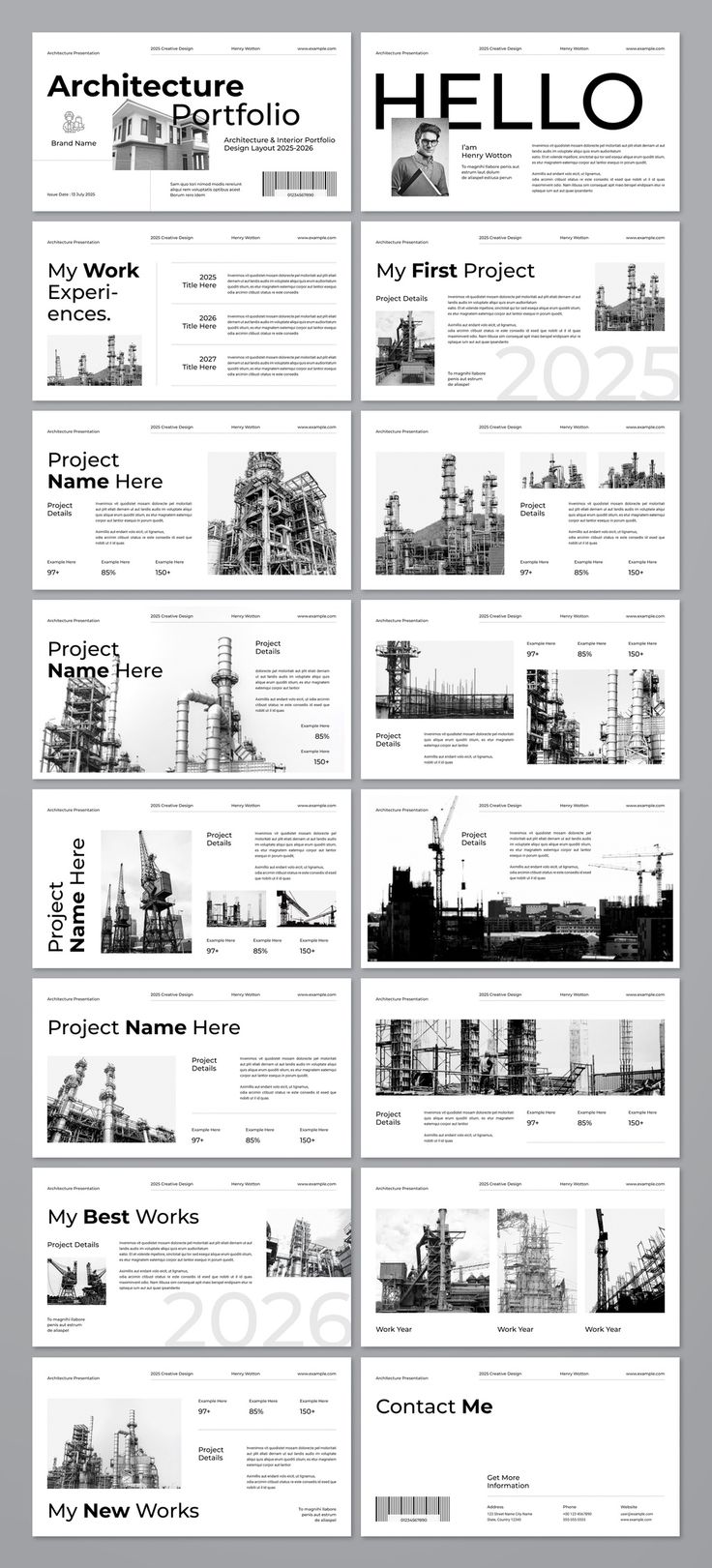 with minimalist style. Features 100+ unique slides, 100+ icons, and 50+ photos. Perfect for architects, designers, and Presentation Template Architecture, Architecture Slide Presentation, Architecture Presentation Slides, Architecture Presentation Template, Presentation Architecture, Ppt Template Design, Company Presentation, Architecture Portfolio Design, Slide Presentation