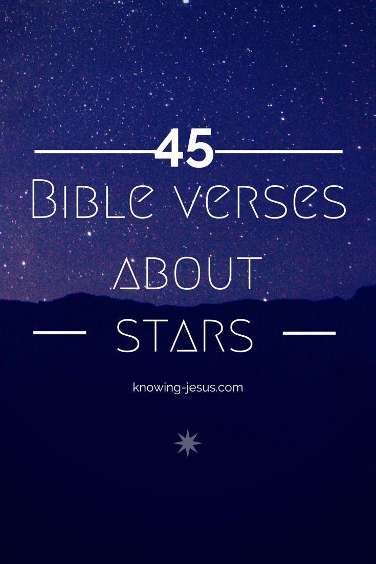 the words bible verses about stars against a night sky