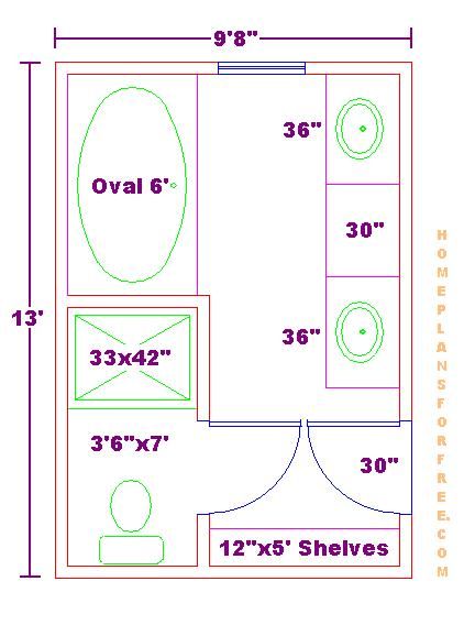 a bathroom floor plan with measurements for the toilet and sink area, including three sizes