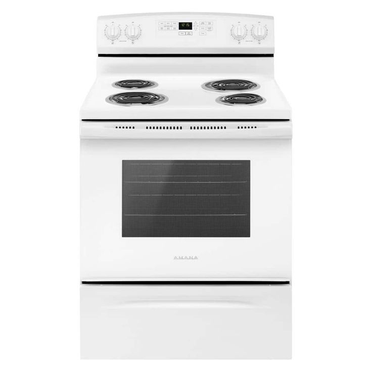 a white stove top oven with the door open