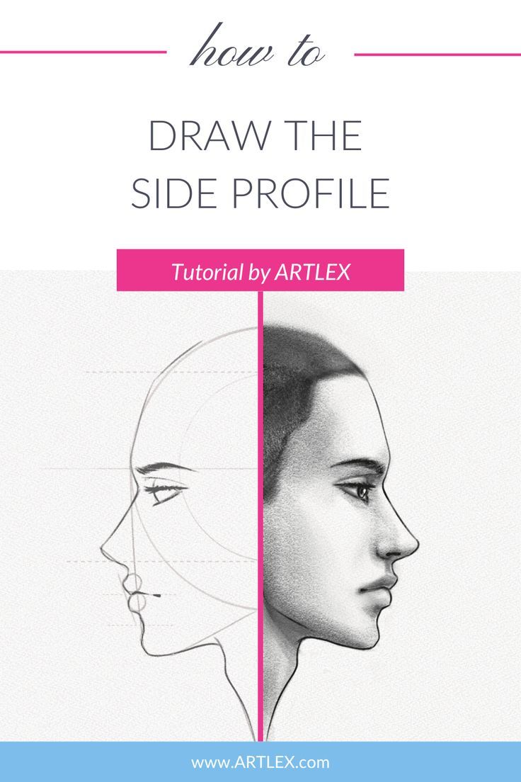 the cover of how to draw the side profile by artflex, with an image of a woman's face