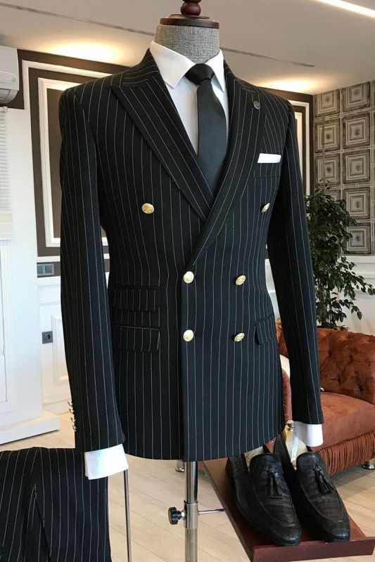 Double Vested Suit Men, Luxury Suits For Men, Double Breasted Blazer Men, Black Mens Fashion Suits, Mens Suit Colors, Black Double Breasted Suit, Double Breasted Suit Men, Suit Fashion Men's, Luxury Suit