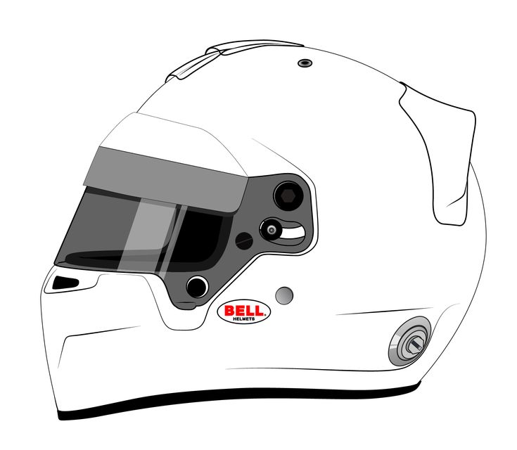 the bell helmet is shown on a white background