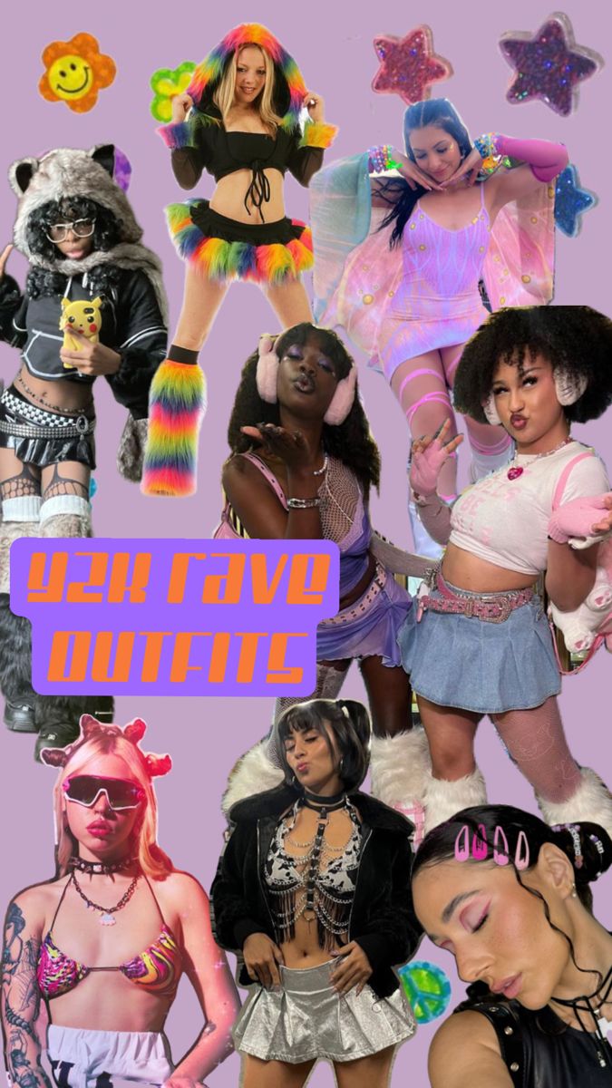 here’s some Y2K rave outfit inspo for you Rave Aesthetic, Rave Outfit, Rave Outfits, Y2k Aesthetic, Outfits For Women, Looking Back, Concert, Like Button, Clothes For Women