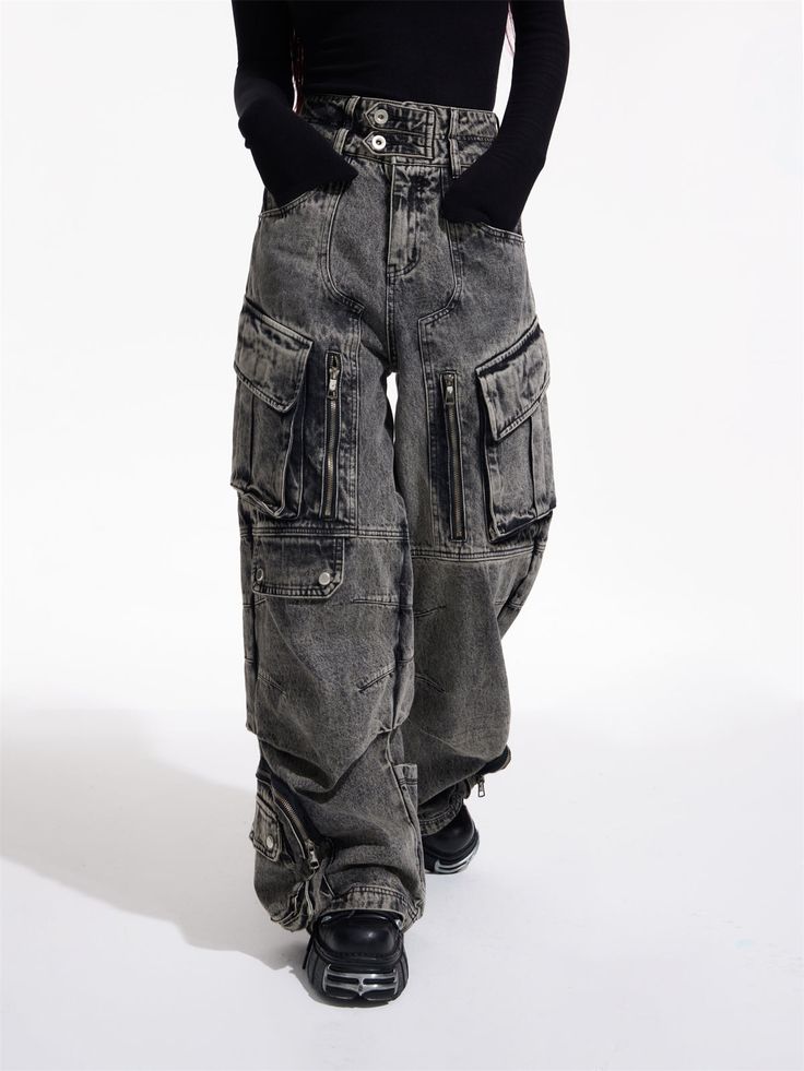 Jeans Cargo, Outfit Jeans, Work Style, Jeans Casual, Cargo Jeans, 가을 패션, Pocket Pants, Pocket Jeans, Mode Vintage