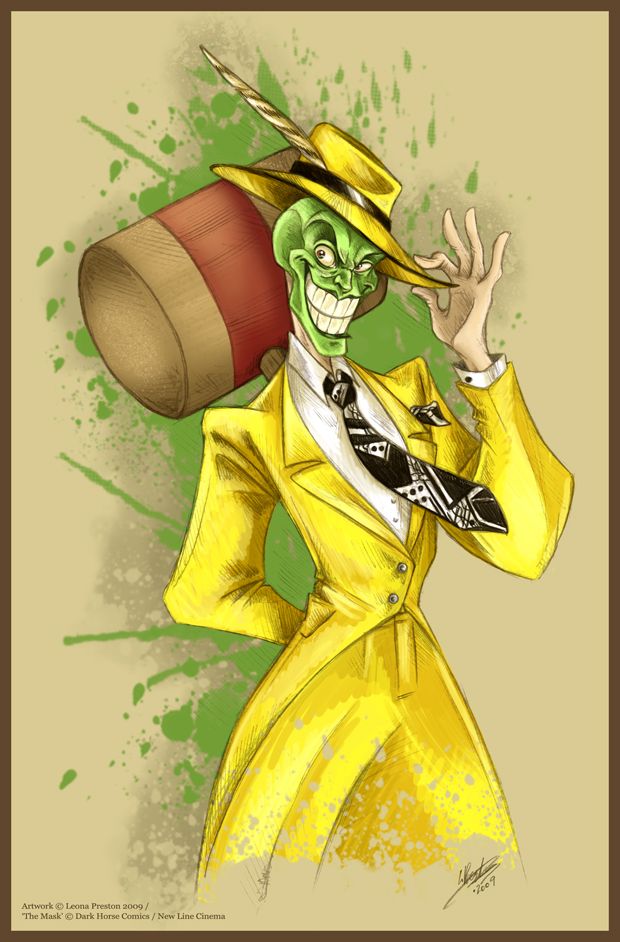 a drawing of a man in a yellow suit and top hat holding a coffee cup