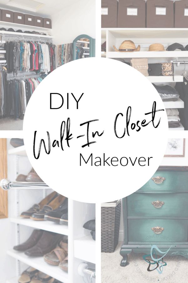 the diy walk in closet makeover