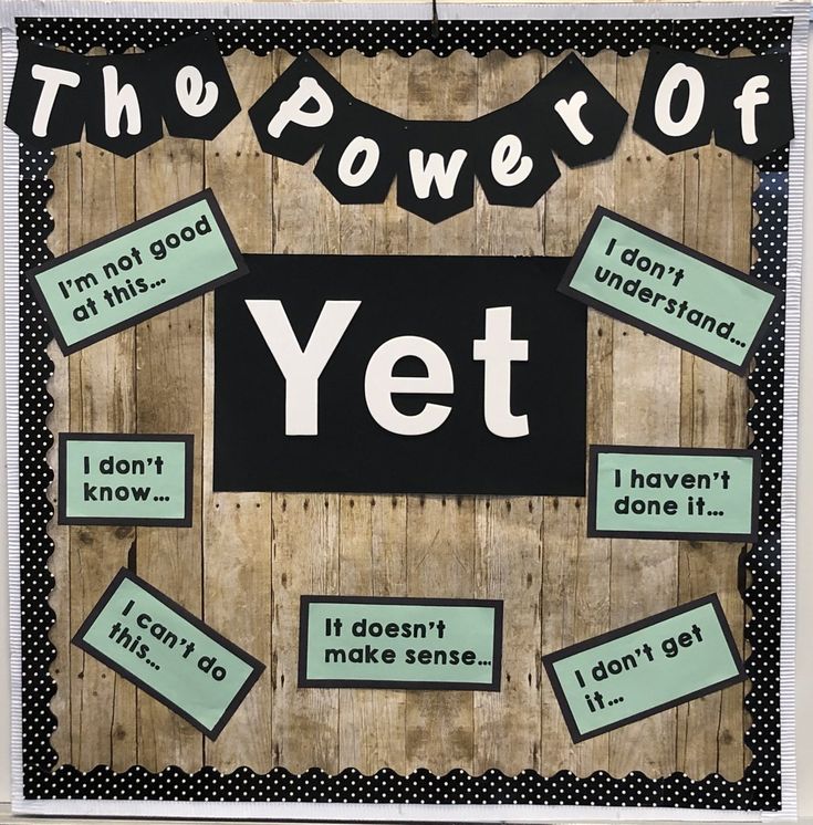 the power of yet is displayed on a piece of wood with black and white polka dots