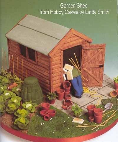 a book with an image of a garden shed