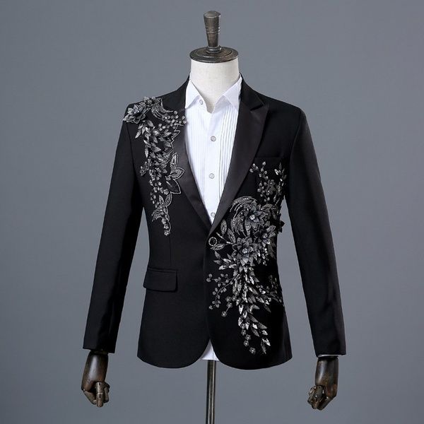 Crystal Embroidery, Bar Wedding, Pieces Men, England Style, Prom Suits, Flat Collar, England Fashion, Fashion Suits, Wedding Suit