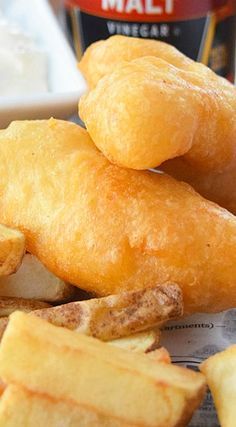 some fried food is sitting on a table