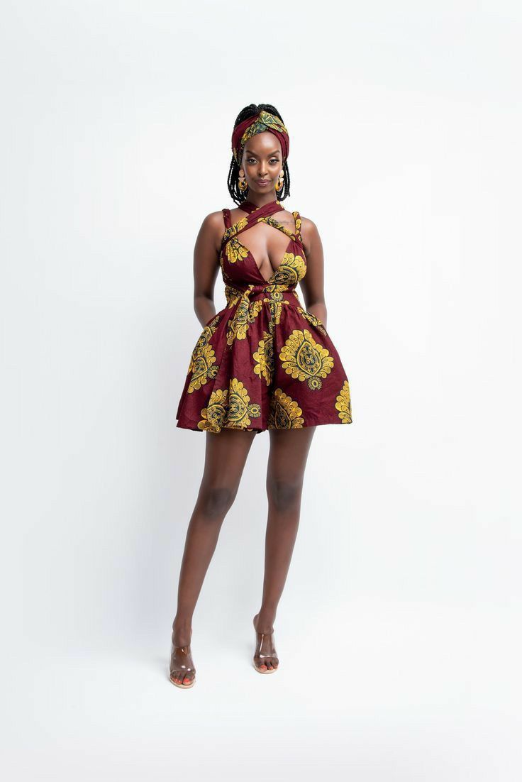 Female Ankara Styles, African Short Dresses, Modern African Print Dresses, Infinity Jumpsuit, Dresses African Print, Chitenge Outfits, Ankara Outfits, Kitenge Designs, Traditional African Clothing