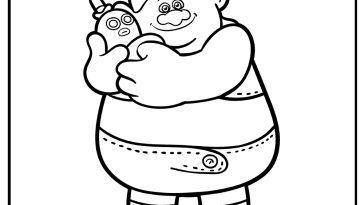 a black and white image of a cartoon character holding something in his hands with the caption