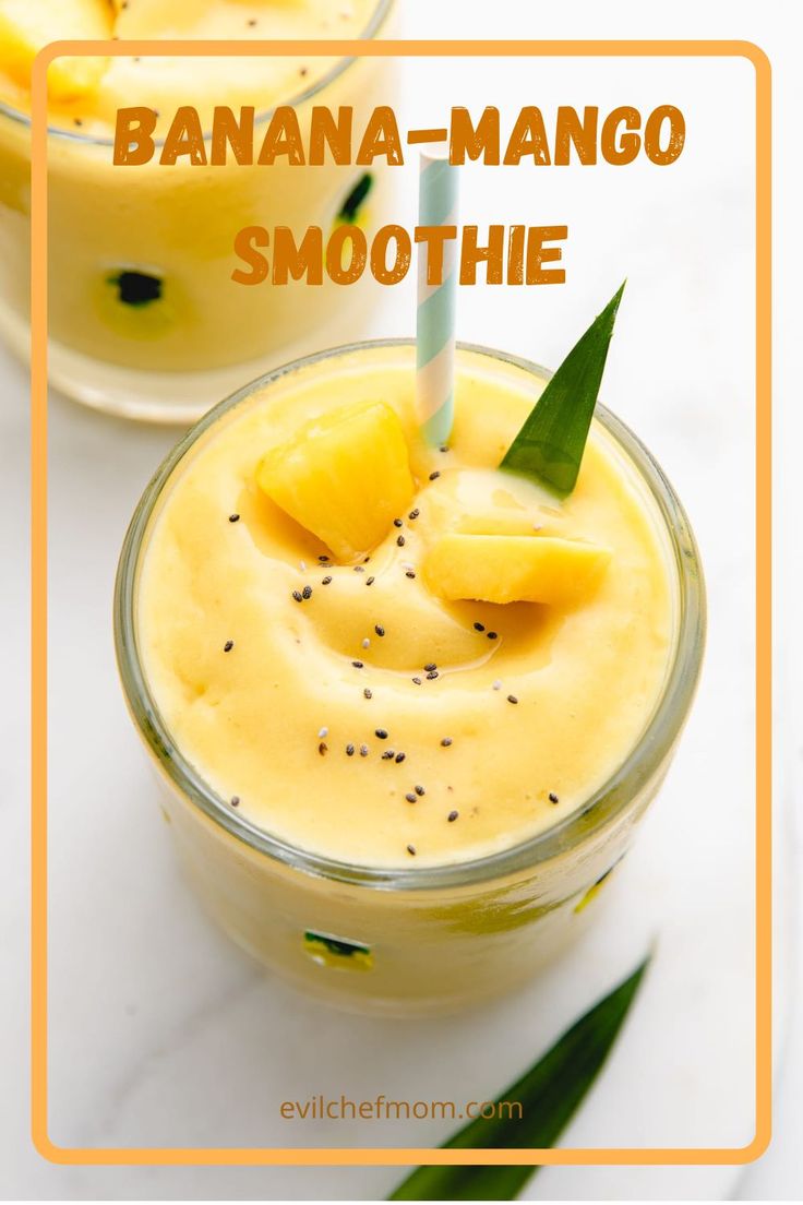 Banana-Mango Smoothie Orange Carrot Juice, Mango Banana Smoothie, Blood Orange Margarita, Food Substitutions, Salad Sauce, Afternoon Snack, Mango Smoothie, Drinks Recipes, Banana Smoothie