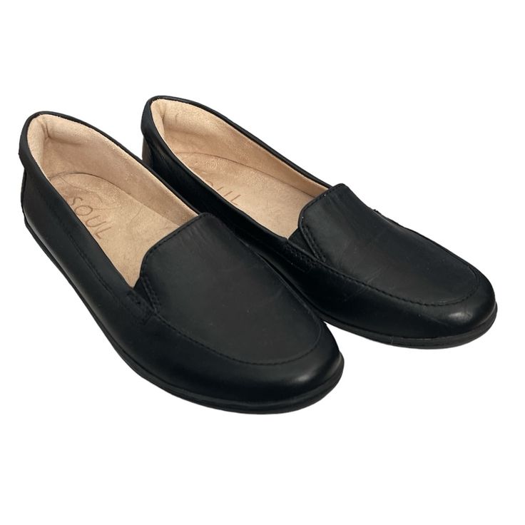 Like Walking On Clouds No Box Same Day Shipping Top Rated Seller Comfortable Black Loafers For Work, Comfortable Black Loafers For Workwear, Comfortable Black Loafers With Removable Insole, Black Flat Loafers With Ortholite Insole, Classic Black Everyday Loafers, Classic Black Everyday Flats, Classic Black Loafers For Everyday, Black Ortholite Insole Loafers, Black Closed Toe Loafers With Ortholite Insole