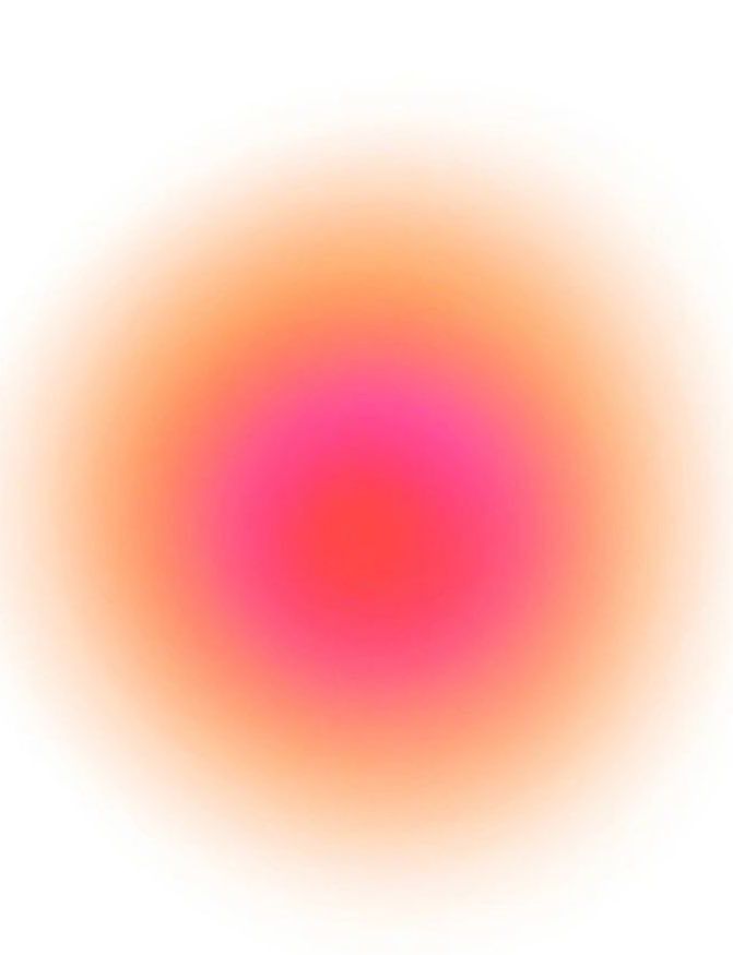 an orange and pink circular object on a white background