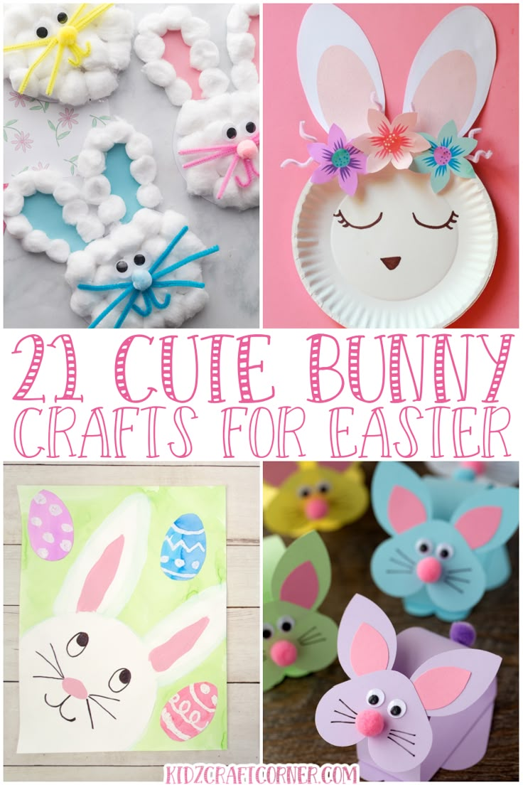 paper plate crafts for kids to make with bunny ears and other easter decorations on the table