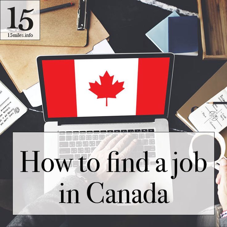 a person working on a laptop with the words how to find a job in canada