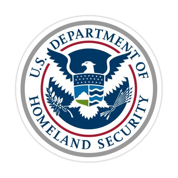 the u s department of home and security seal with an eagle on it's side