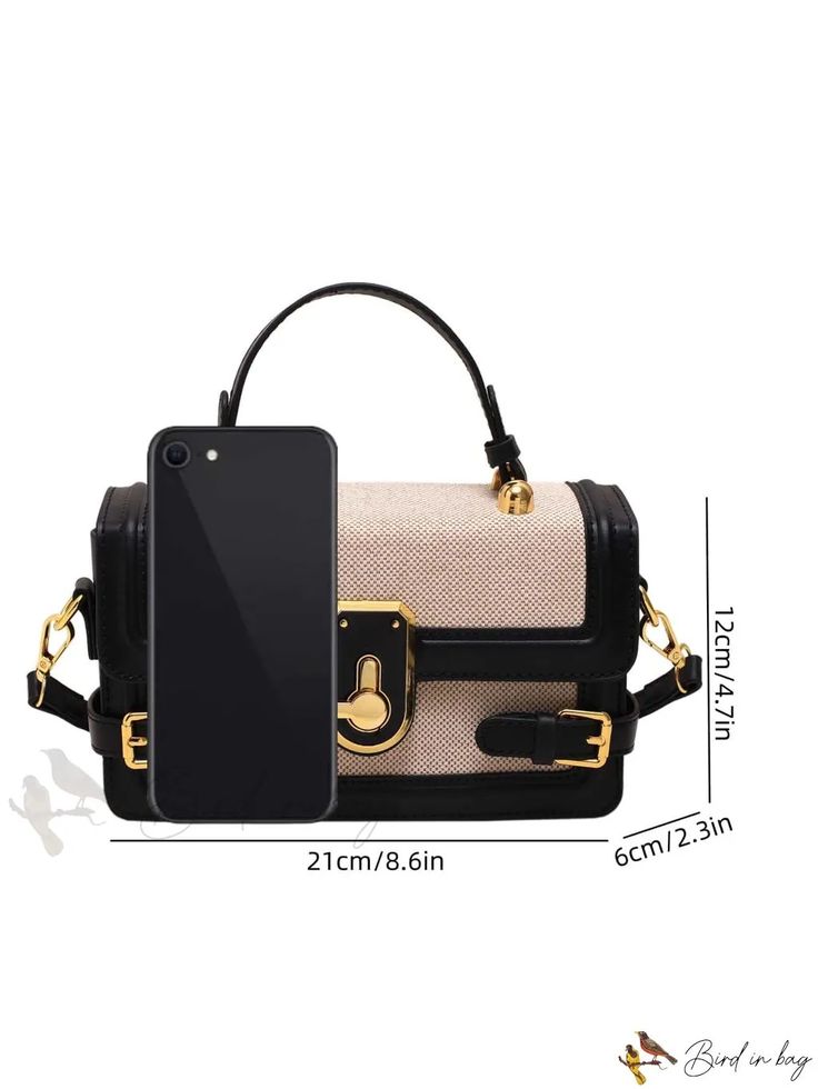 Bird in Bag - Square Bag Buckle Decoration Trendy Bag With Top Handle And Gold-tone Hardware, Trendy Bags With Gold-tone Hardware And Top Handle, Trendy Top Handle Bag With Gold-tone Hardware, Rectangular Flap Bag With Gold-tone Hardware For Shopping, Rectangular Shoulder Bag With Gold-tone Hardware For Shopping, Trendy Tote Bag With Gold-tone Hardware, Large Capacity Rectangular Evening Flap Bag, Trendy Bags With Gold-tone Hardware And Double Handle, Beige Rectangular Bags With Gold-tone Hardware