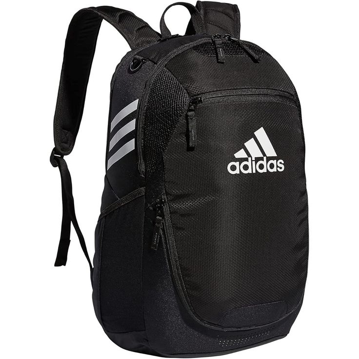 adidas Stadium 3 Backpack To soccer practice or a gym session, this adidas backpack is designed for athletes on the move. durable ripstop is made with recycled materials. a shoe compartment keeps muddy cleats separate from the rest of your gear. This product is made with recycled content as part of our ambition to end plastic waste. Wipe-able material for easy spot cleaning with soap and water. Zippered bottom ball pocket that can hold a size 5 soccer ball inside or be worn on the outside in a m Soccer Backpack, Soccer Bag, Kid Gift Ideas, Adidas Store, Volleyball Humor, Adidas Backpack, Durable Backpack, Sports Backpack, Daypack Backpack