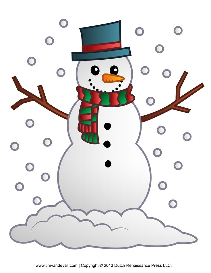 a snowman wearing a hat and scarf