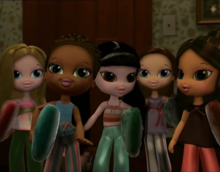 bratz - sleepover adventure #bratz #feed Bratz Sleepover Adventure, Bratz Nostalgia, Bratz Group, Bratz Sleepover, Bratz Kidz, Kids Sleepover, Bratz Doll Outfits, Brat Doll, Anime General