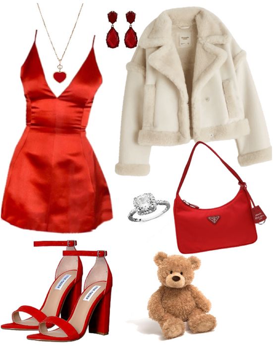 Valentines Day Outfits Aesthetic, Polyvore Outfits Aesthetic, Valentine Outfits For Women, Outfits Drawing, Valentines Day Outfits, Cute Valentines Day Outfits, Valentines Outfit, Random Outfits, Red Clothing