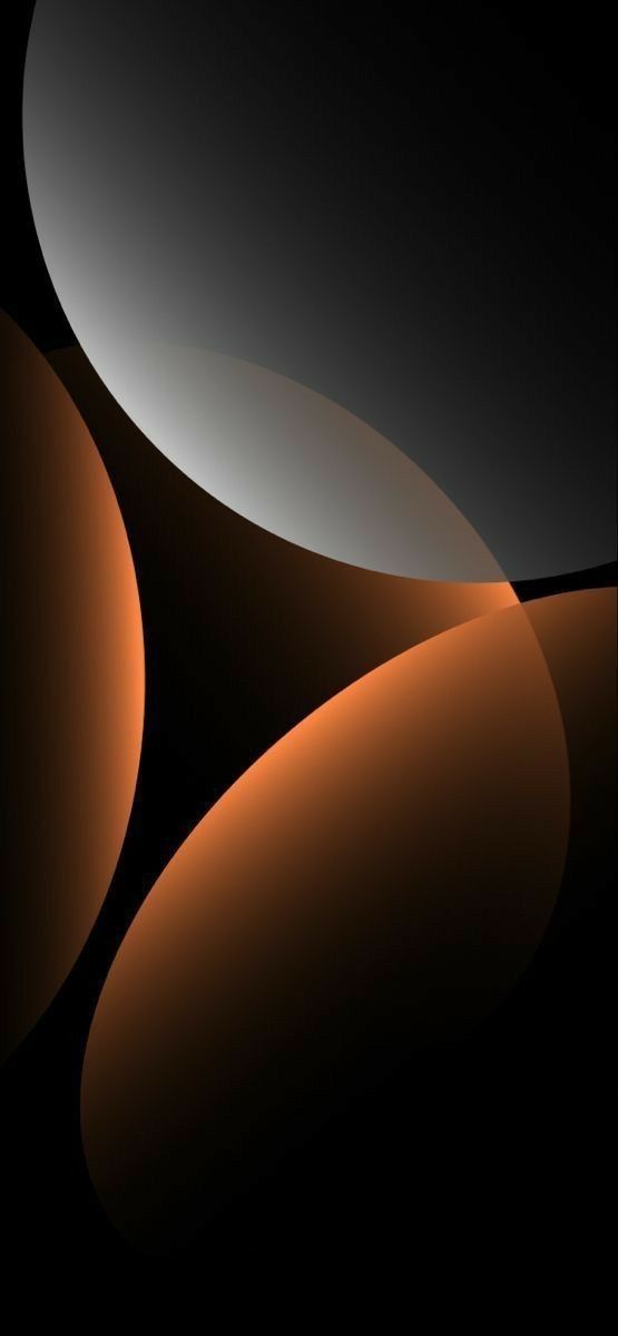 an abstract black and orange background with circles