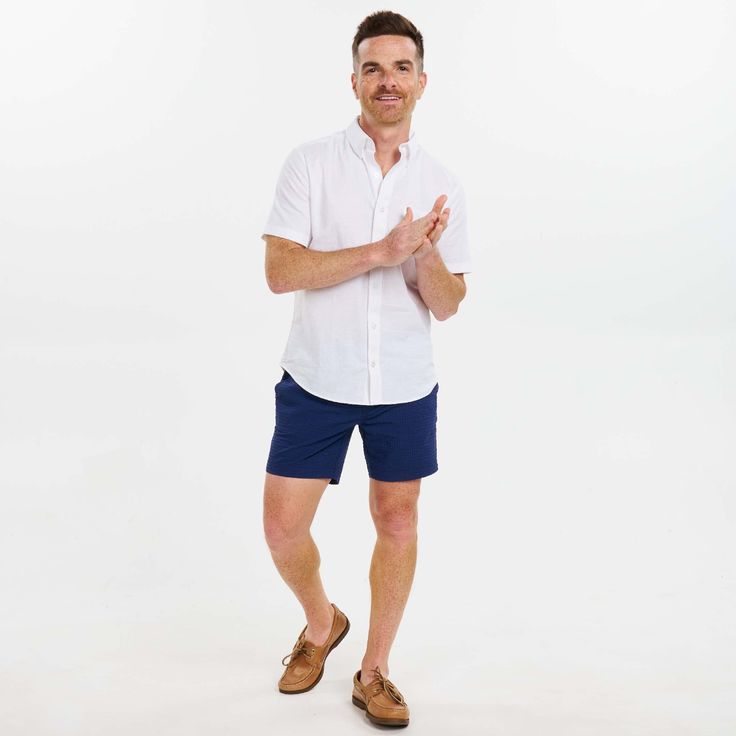 Product Description Your new go-to summer shorts. Tailored for both comfort and sophistication, these lightweight shorts feature a hint of stretch for maximum mobility. Whether you're enjoying a leisurely day out or attending a formal gathering, make a statement with these premium shorts that effortlessly blend versatility and refinement. Product Features Elastic waist with drawstring closure One Button-through Back Pocket Two Side-Seam Hand Pockets Correct 6" inseam for shorter men Slim-fit des Casual Business Shorts For Summer, Business Casual Relaxed Fit Bermuda Shorts, Casual Summer Bermuda Shorts For Business, Casual Bermuda Shorts For Business In Summer, Summer Business Casual Bermuda Shorts, Business Casual Bermuda Shorts For Summer, Business Casual Summer Shorts With Short Inseam, Athleisure Joggers, Straight Fit Pants