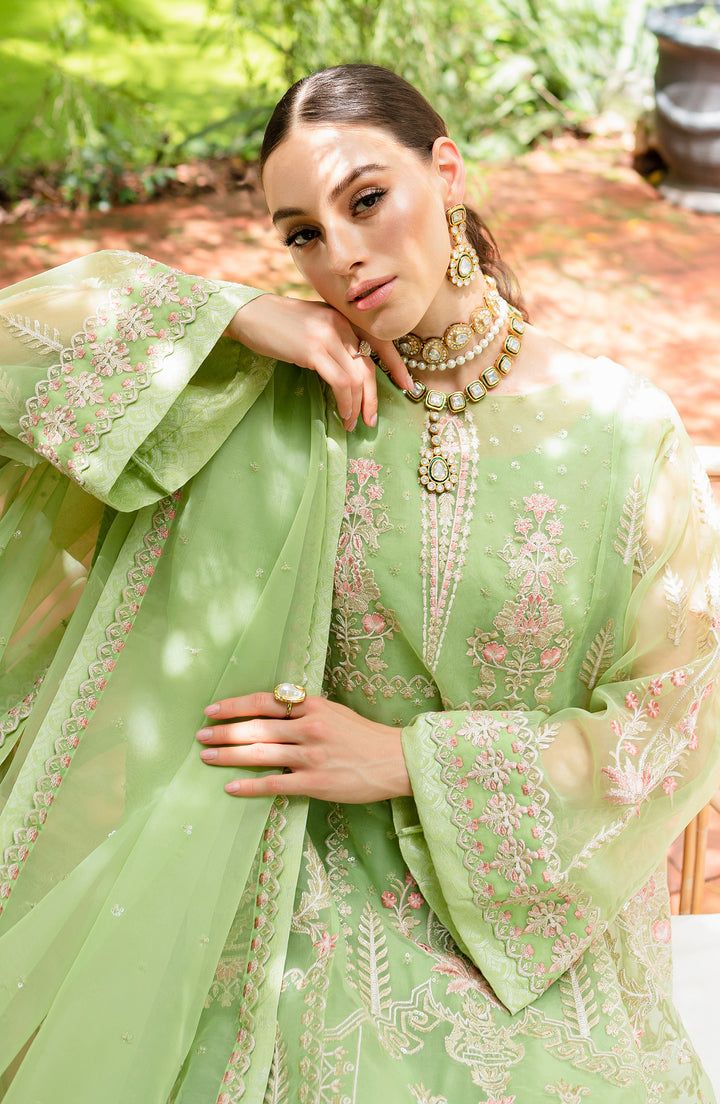 Luxury Mint Green Embroidered Pakistani Salwar Kmaeez Dupatta is fully embellished in the work of tilla premium chiffon fabric Kameez salwar with net embroidered dupatta. You are all set to make a lasting effect in this dress. Embroidered Kameez: This Beautiful traditional Net kameez salwar features a heavy long neckline with guff borders, a beautiful mix of florals, and geometry delicately rendered using sequins, naqshi among many more. Salwar Suit Trouser: To improve the ensemble this elegant Lace Suits, Farah Talib Aziz, Lace Suit, Designer Summer Dresses, Embroidery Fashion Detail, Luxury Pret, Pakistani Salwar, Beautiful Casual Dresses, Pakistani Dresses Casual