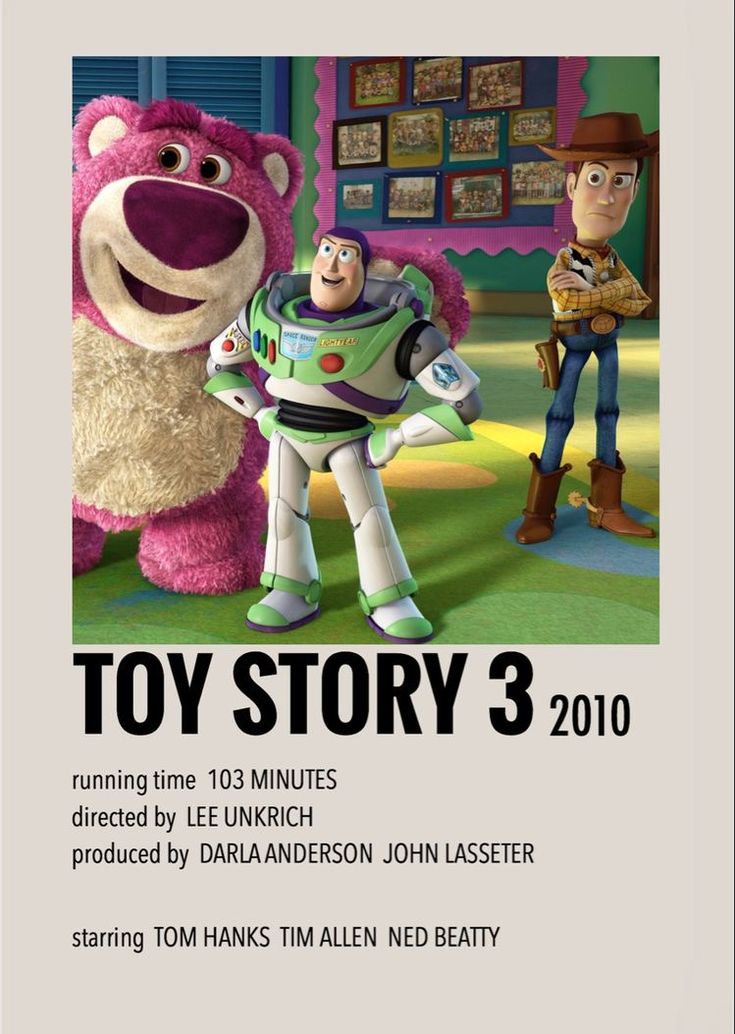 the movie poster for toy story 3 2010 with characters from disney and pixama