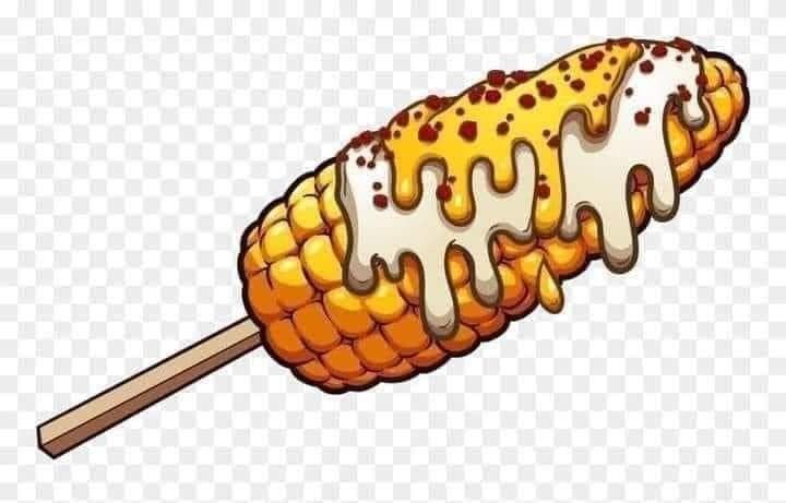 an ice cream covered corn on the cob with icing and sprinkles