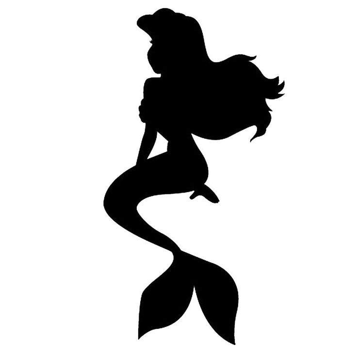 Little Mermaid Ariel Art Deco Mermaid, Disney Stencils, Ariel Silhouette, Ariel Tattoo, Disney Silhouette Art, Glitter Tattoo Stencils, Tattoos Henna, Scroll Art, Disney Silhouette