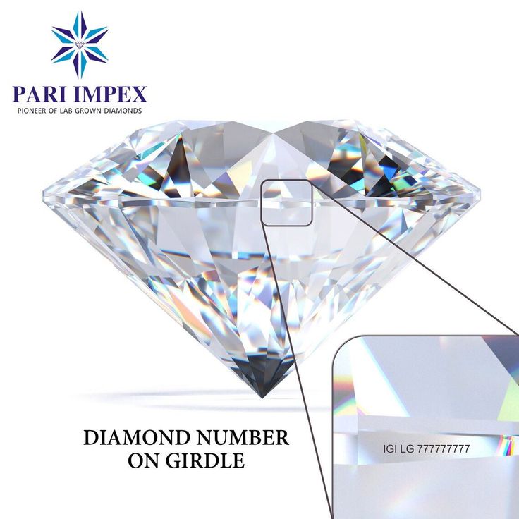 diamond number on griddle with information about the diamond and its corresponding features for each diamond