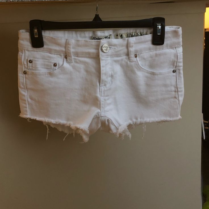 Never Worn! No Stains And No Flaws! 2 Inch Inseam. They’re Stretchy Too White Stretch Mid-rise Jean Shorts, Stretch Mid-rise White Jean Shorts, White Jean Shorts For The Beach, White Stretch Mid-rise Shorts, White Stretch Cutoff Jean Shorts, White Cutoff Beach Shorts, White Cutoff Shorts For Beach, White Cutoff Shorts For The Beach, White Cutoff Shorts For Vacation