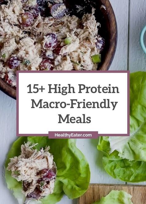 Here are some creative and great tasting meals dominant in the protein macro. They're great for flexible dieters that are also engaged in strength training Macros Diet Recipes, Macro Meal Plan, High Protein Meals, Macro Nutrition, Keto Healthy, Macros Diet, Counting Macros, Protein Dinner, Macro Friendly Recipes