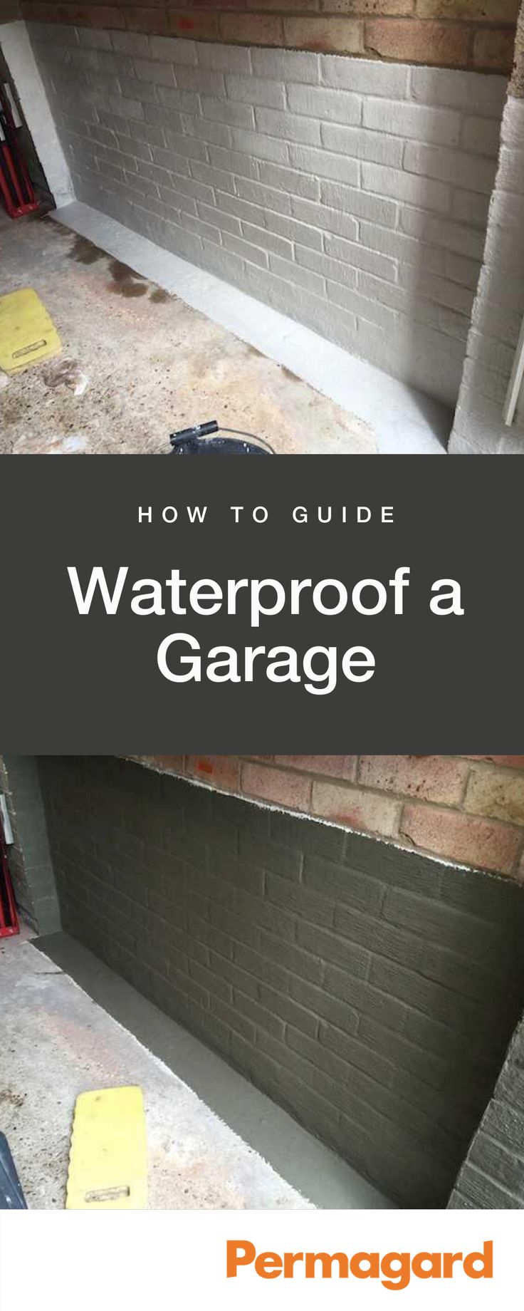 a garage with the words how to guide waterproof a garage