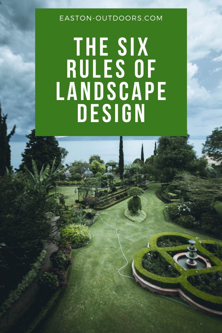 the six rules of landscape design