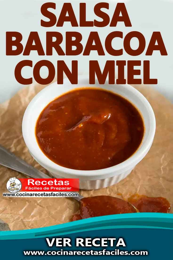 an advertisement for salsa barbacoa con miel