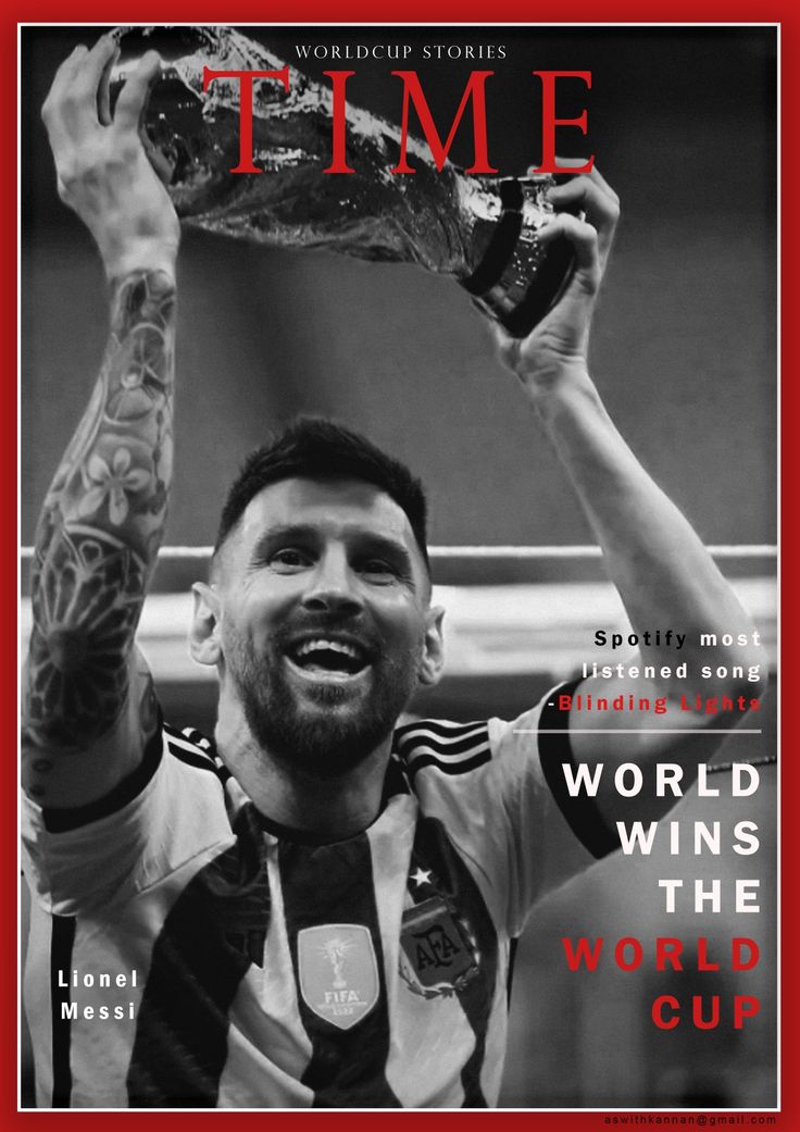 a man holding up a trophy on the cover of time