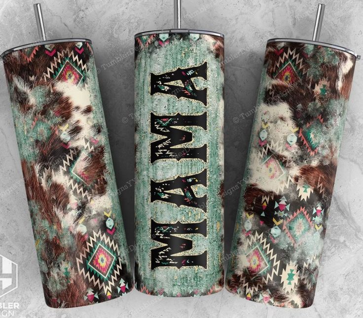 two personalized tumblers with the name arizona printed on them, sitting next to each other