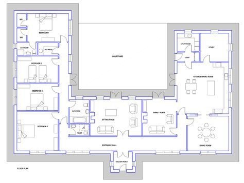 the floor plan for an office with two separate rooms and one living room on each side