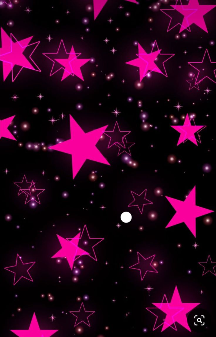 pink stars on a black background